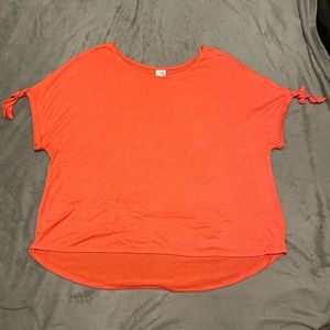 Plus Size Split Tie Sleeve blouse